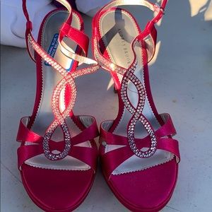 Silver Manmade Hot Pink dress shoes